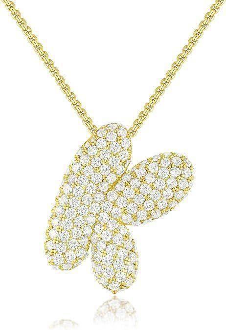 Zircon Balloon Letter Pendant Necklace for Women - ZA-Zola