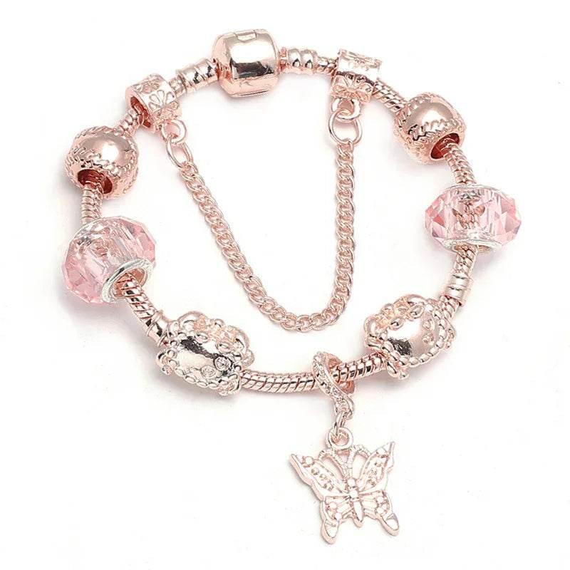 Rose Gold Geometric Love Bracelet for Women - ZA-Zola