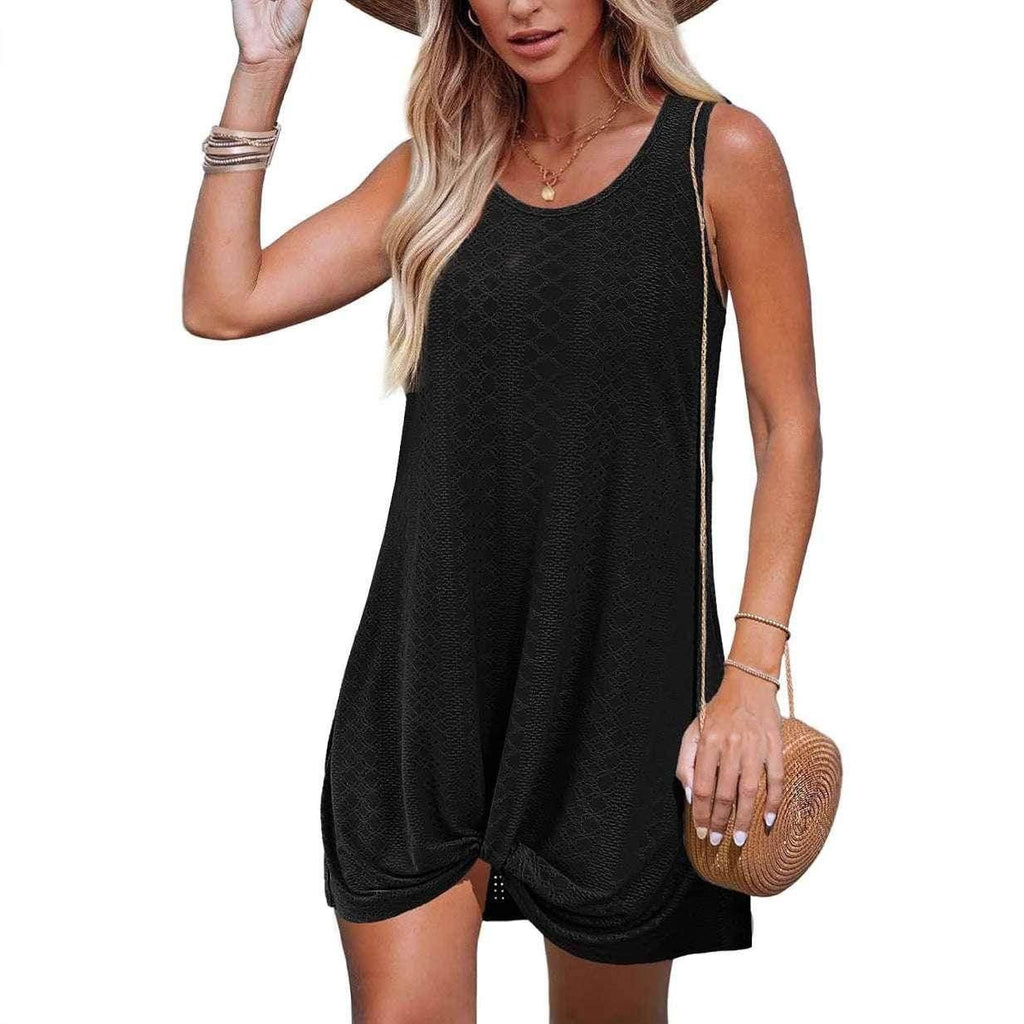 Hollow Out Sleeveless Beach Dress – S to XXL - ZA-Zola