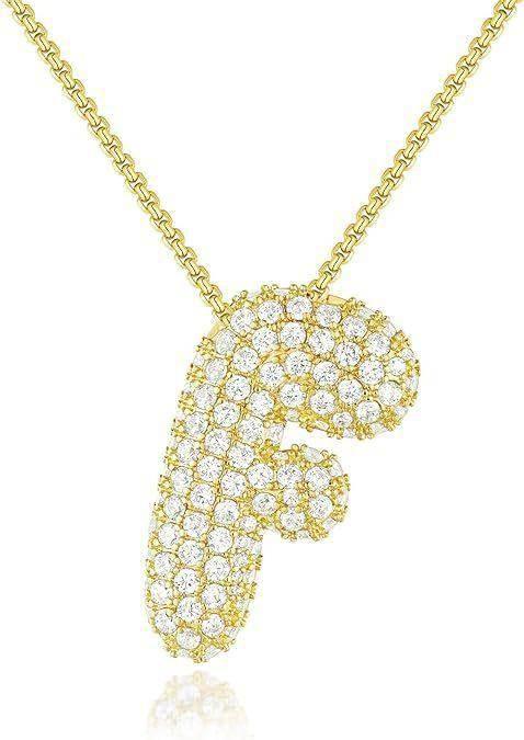 Zircon Balloon Letter Pendant Necklace for Women - ZA-Zola