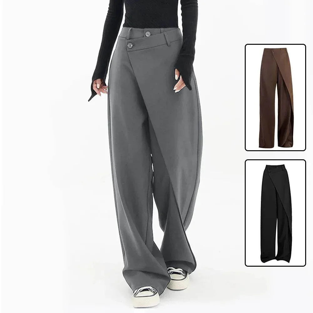 Irregular Wide-Leg Pants – Trendy Loose Fit - ZA-Zola