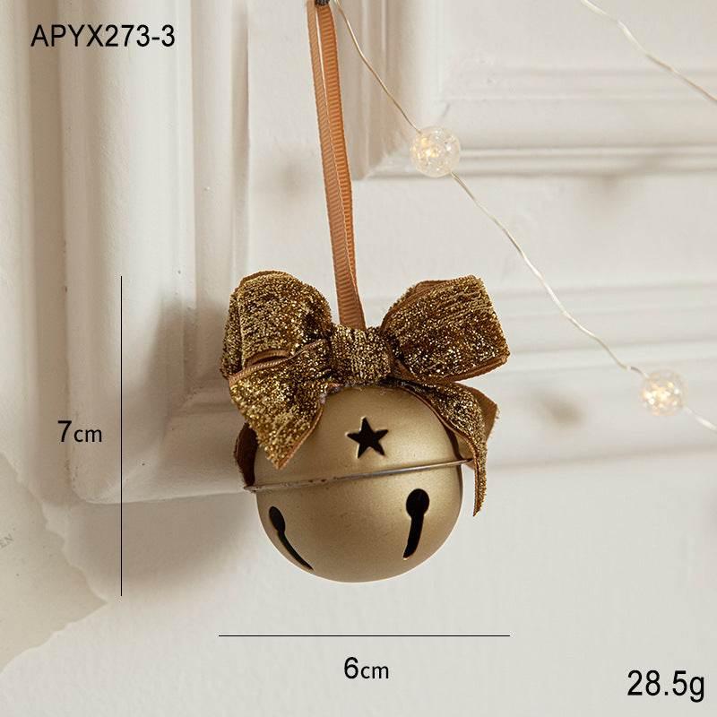 Christmas Bell Ornament Velvet Bow Hanging Decoration - ZA-Zola