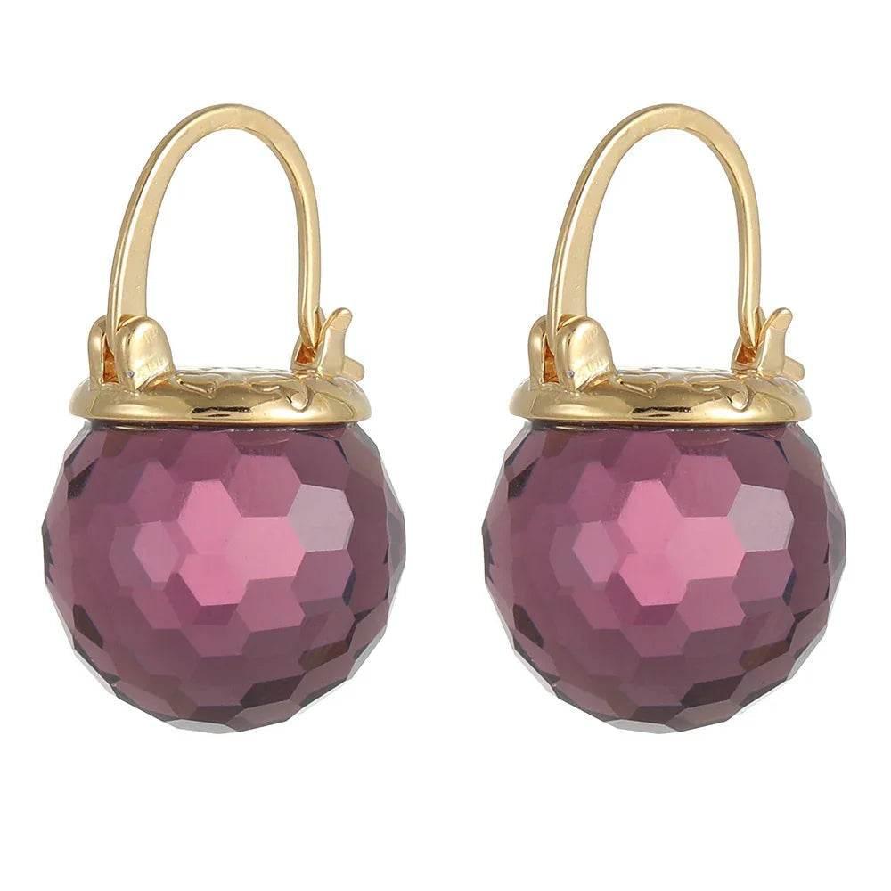 Heart-Shaped Retro Crystal Stud Earrings – Vintage - ZA-Zola