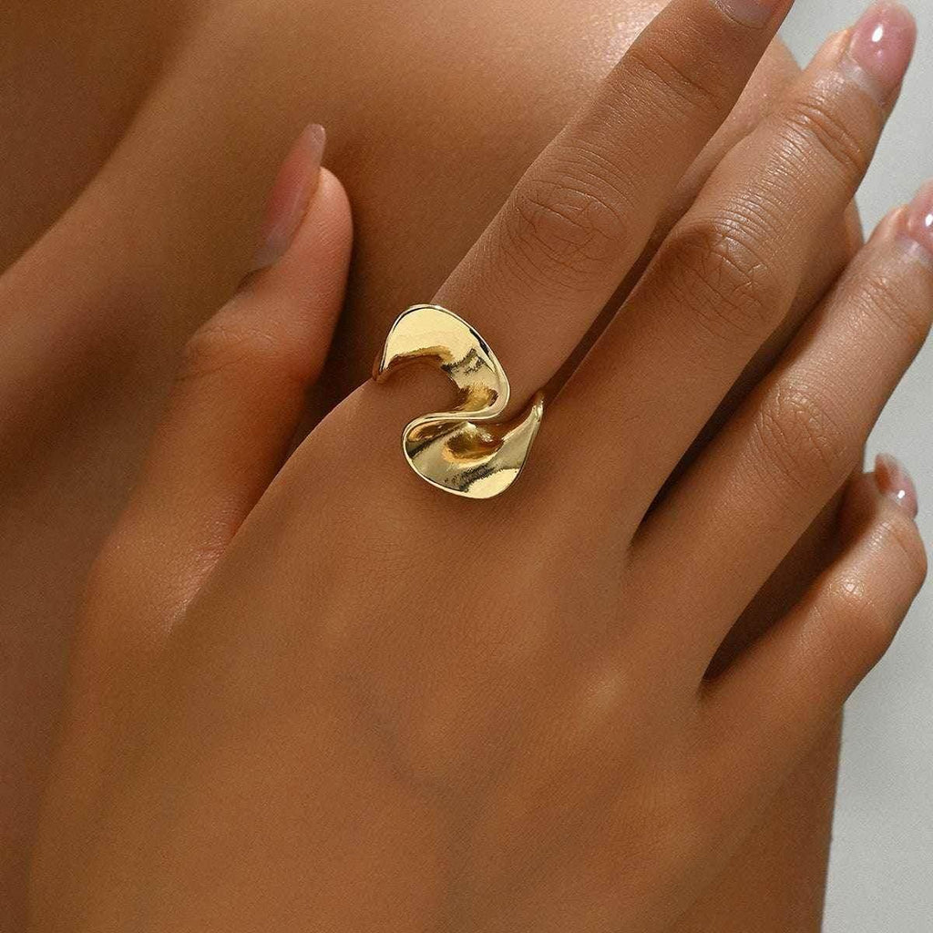 18K Adjustable Gold Plated Open Ring for Women - ZA-Zola