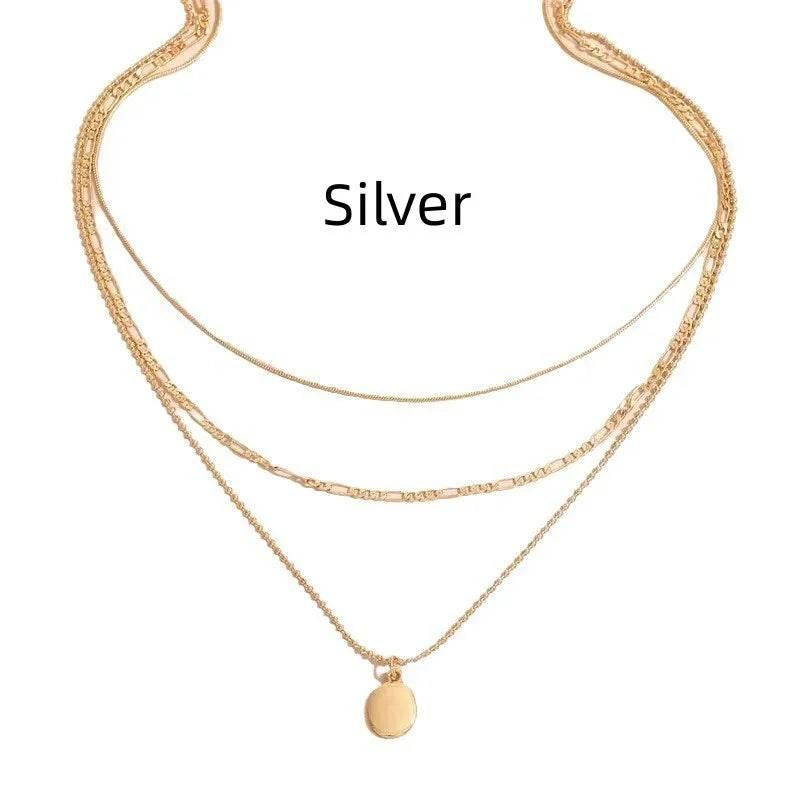 Vintage Oval Pendant Necklace in Gold or Silver - ZA-Zola