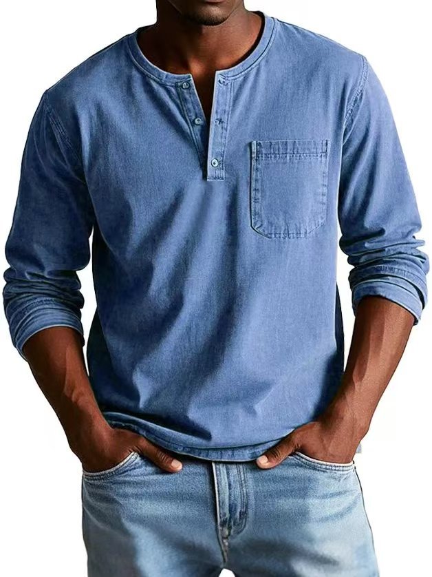 Men’s V Neck Long Sleeve T Shirt | ZA-Zola