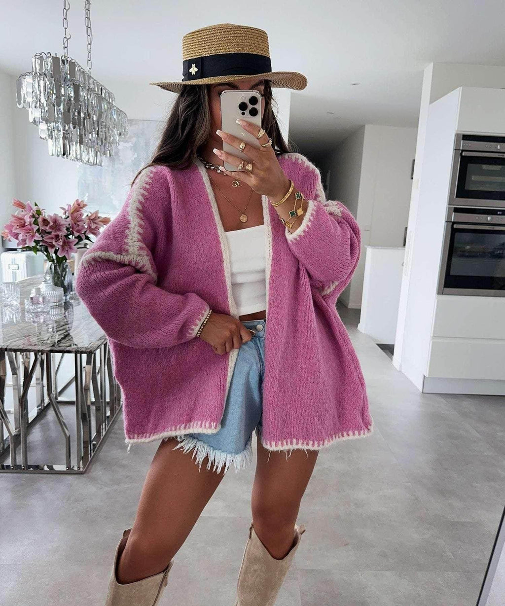 Cozy Chunky Knit Cardigan – Soft & Slouchy Vibes - ZA-Zola