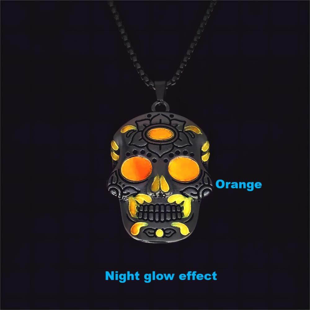 ZA-Zola Luminous Skull Lotus Necklace - ZA-Zola