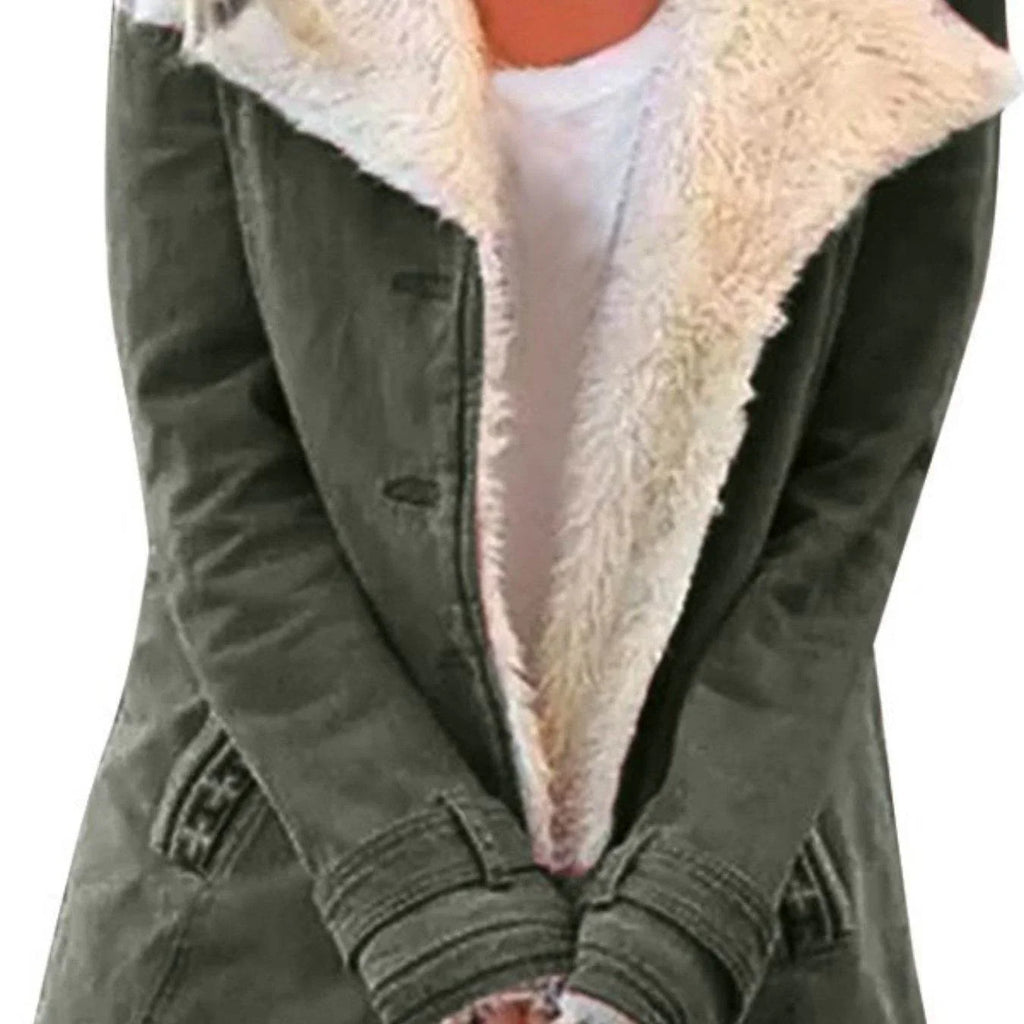 Women Winter Warm Coat – Elegant Slim Lapel Outerwear - ZA-Zola