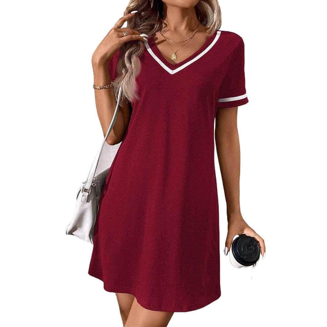 V-Neck Casual Short Sleeve Dress for Women - ZA-Zola
