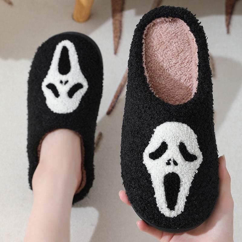 ZA-Zola Halloween Skull Cartoon Print Slippers - ZA-Zola