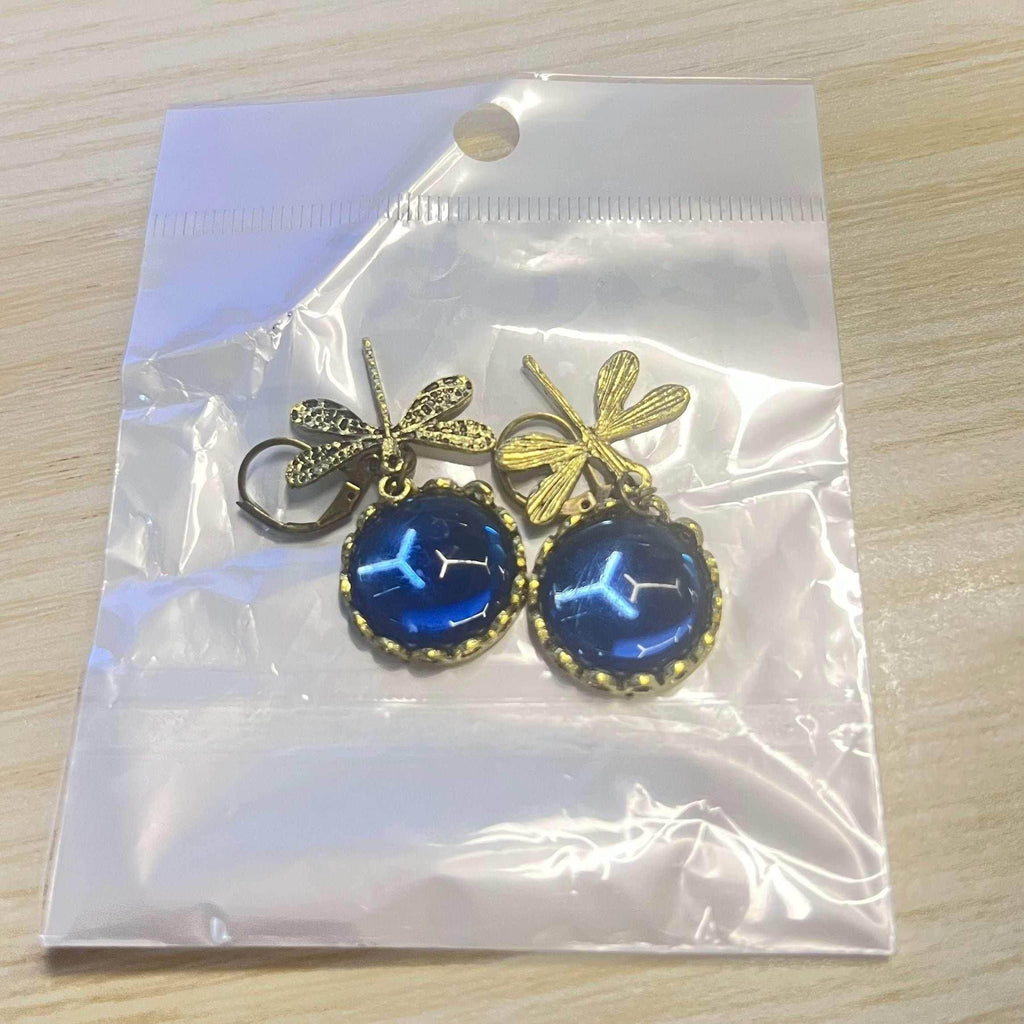 Boho Dragonfly Moonstone Drop Earrings Women - ZA-Zola