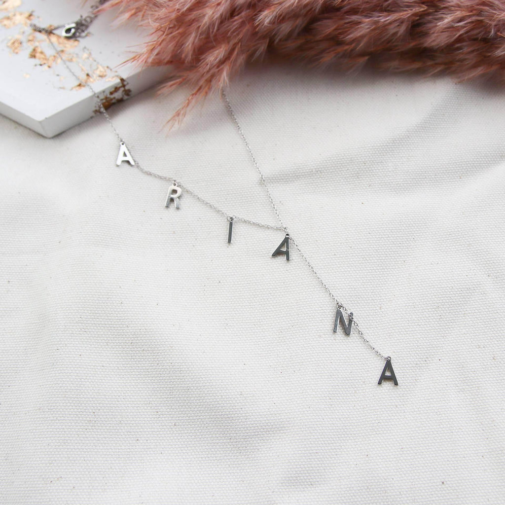 Lariat Name Necklace – Dainty Personalized Jewelry - ZA-Zola