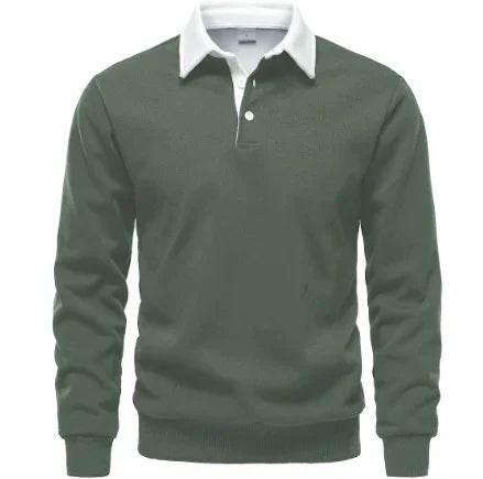 Men's Casual Long Sleeve Polo Collar Sweater - ZA-Zola
