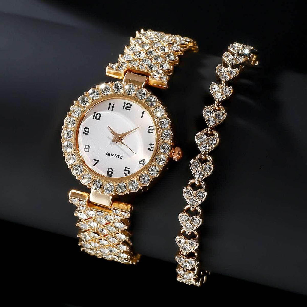 Luxury Women’s Watch & Bracelet Set - Quartz Style - ZA-Zola