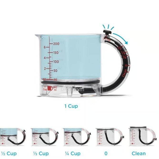 4-in-1 Adjustable Measuring Cup | Multi-Functional Kitchen Tool - ZA-Zola