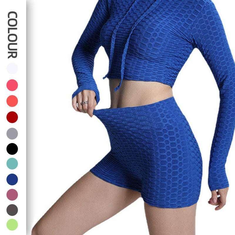 High Waist Yoga Shorts for Women - Hip Lift & Solid Colors - ZA-Zola