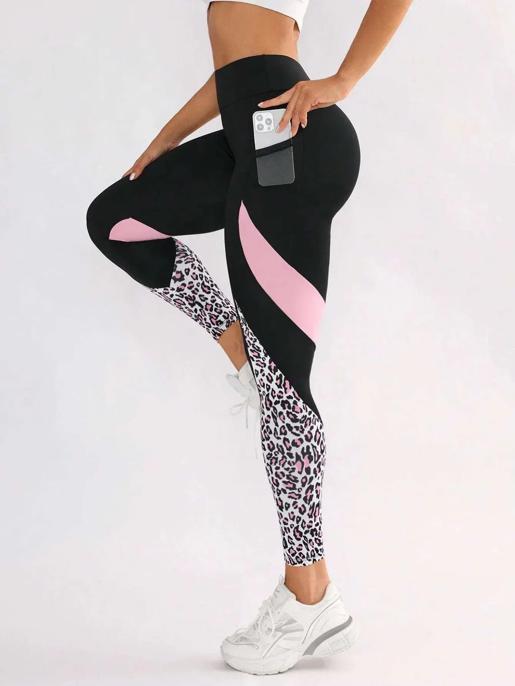 High Waist Color Contrast Yoga Leggings for Women - ZA-Zola