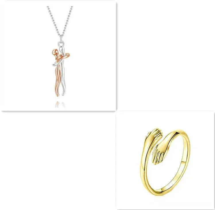 Love Necklace – Hug Clavicle Chain for Couples - ZA-Zola