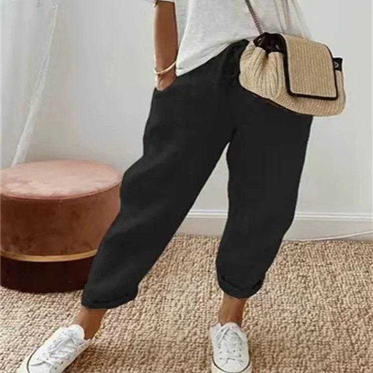 Cotton Linen Casual Pants for Women - ZA-Zola