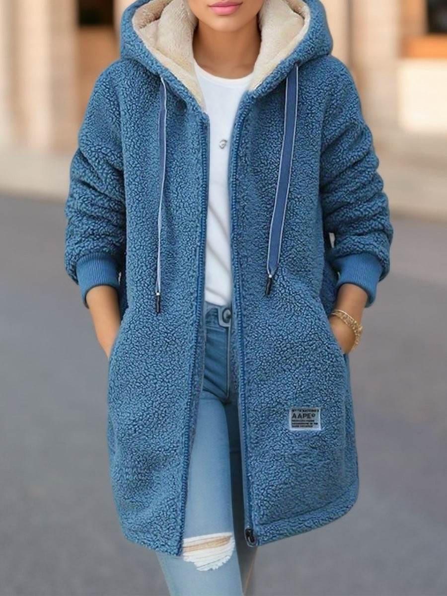 Winter Fleece Hooded Jacket – Casual Zip-Up Hoodie - ZA-Zola