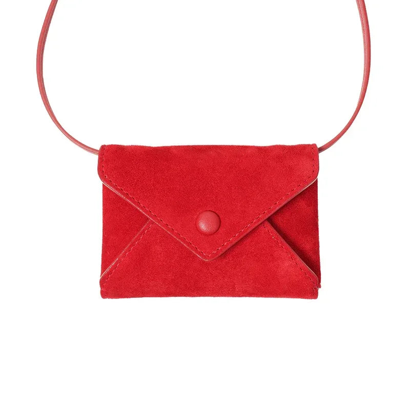 Leather Mini Crossbody Bag – Cowhide Envelope Card Bag - ZA-Zola