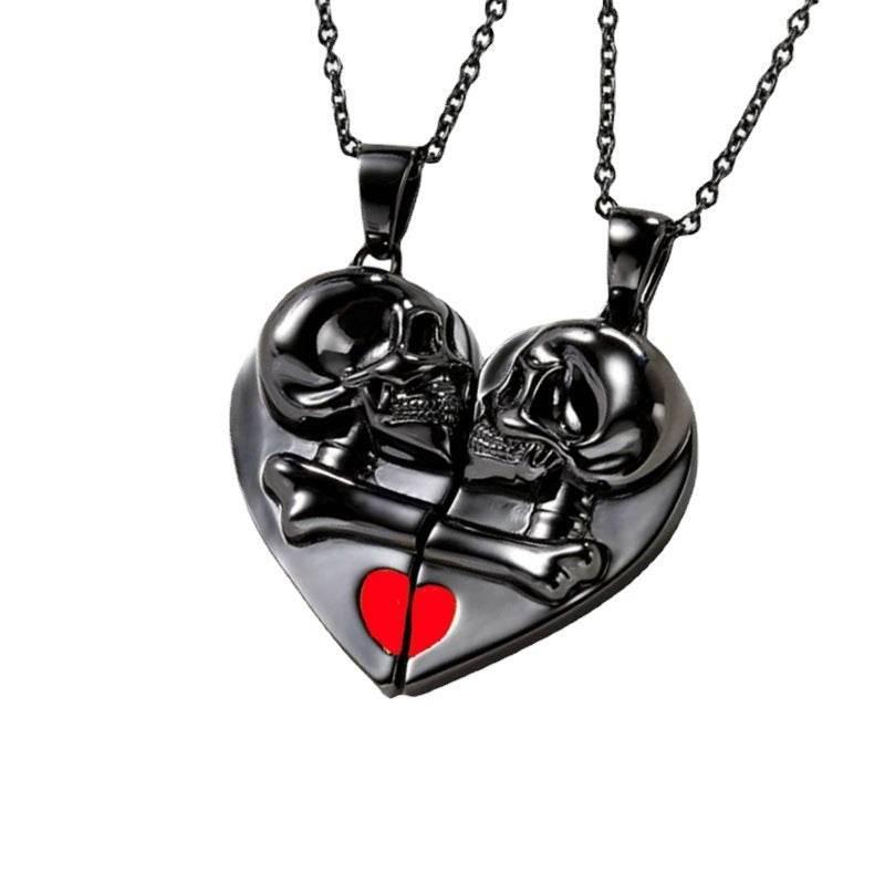 ZA-Zola Punk Retro Skull Couple Necklace - ZA-Zola