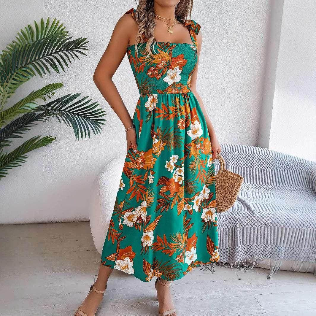 Floral Print Corset Dress – Summer Beach Holiday Look - ZA-Zola