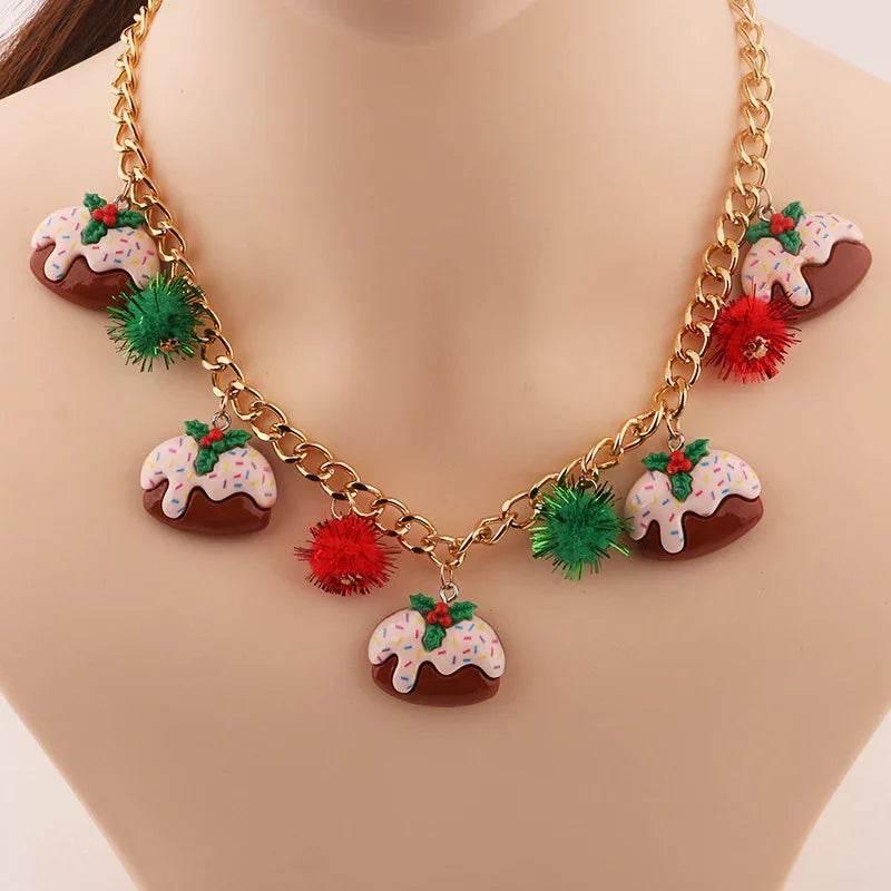 Shop Creative Christmas Tree & Santa Necklace – Stylish - ZA-Zola
