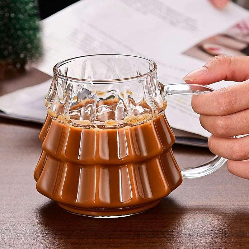 Christmas Glass Mug | Transparent Coffee & Ice Cup 350ml - ZA-Zola
