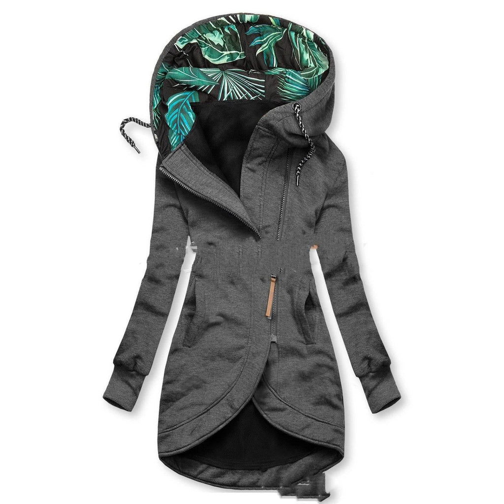 Solid Colour Hooded Long Sleeve Jacket for Men & Women - ZA-Zola