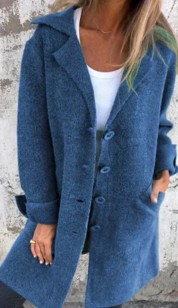 Single Breasted Cardigan Coat Women Mid Length - ZA-Zola