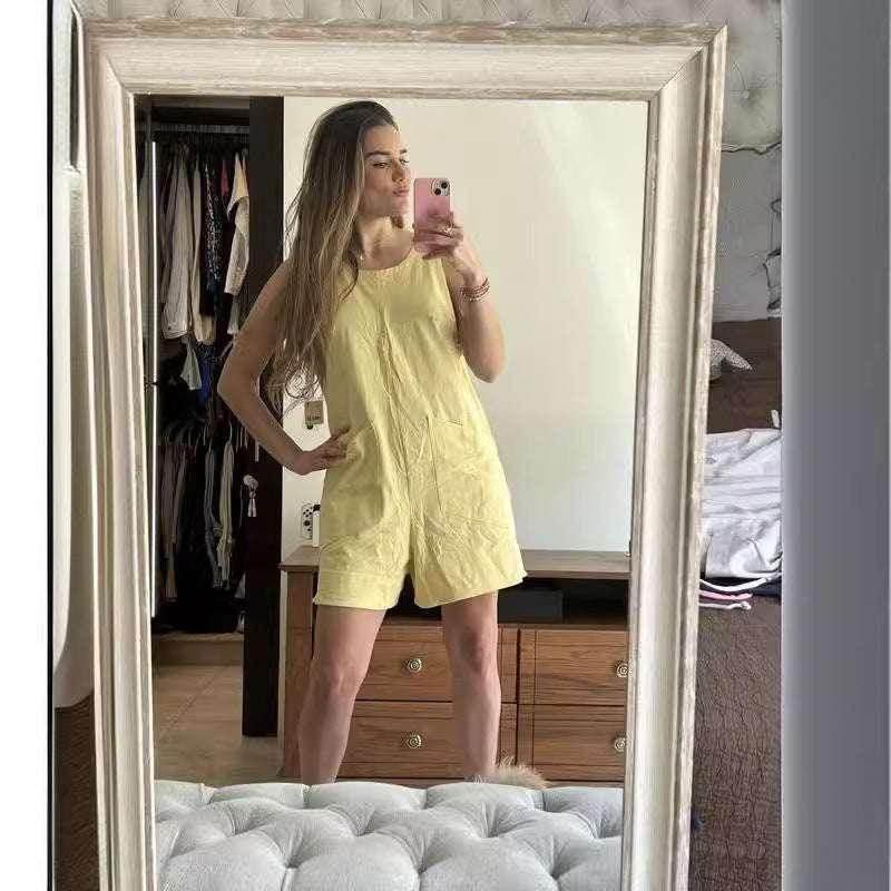 Women’s Cotton Sleeveless Summer Jumpsuit - ZA-Zola
