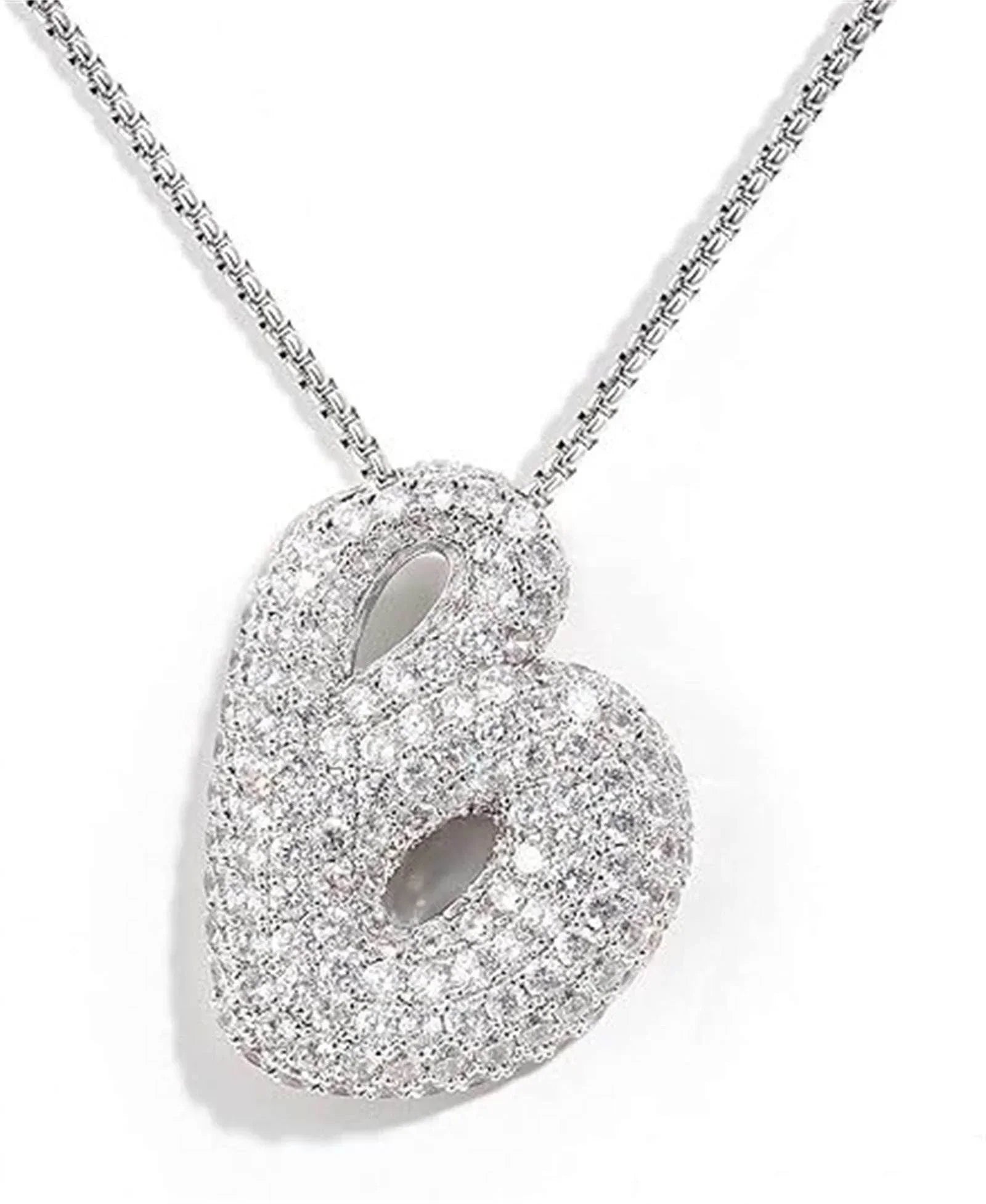Zircon Balloon Letter Pendant Necklace for Women - ZA-Zola