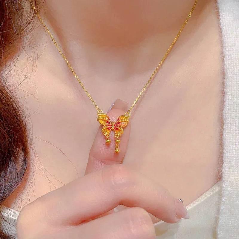 Shop Fantasy Butterfly Tassel Necklace – Elegant Charm - ZA-Zola