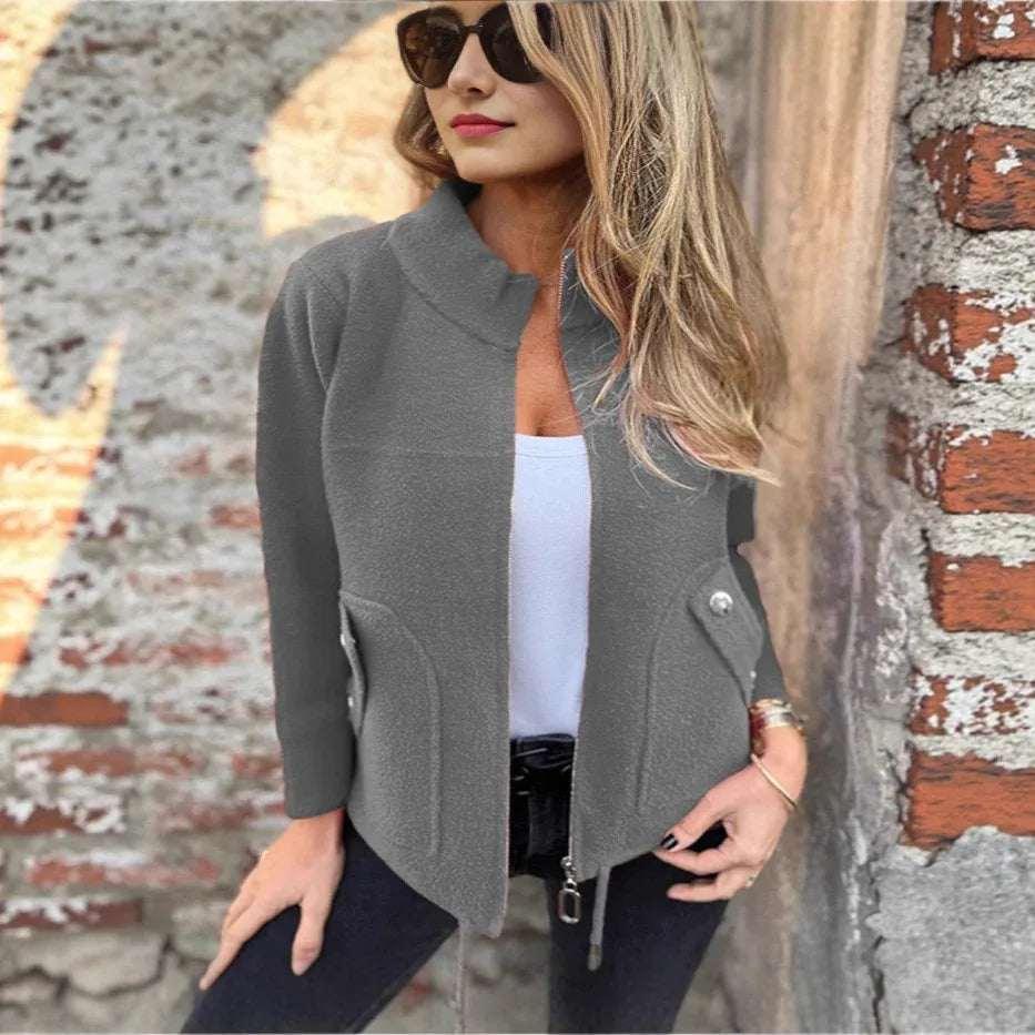 Woolen Lapel Suit Jacket Loose Fit Winter Blazer - ZA-Zola
