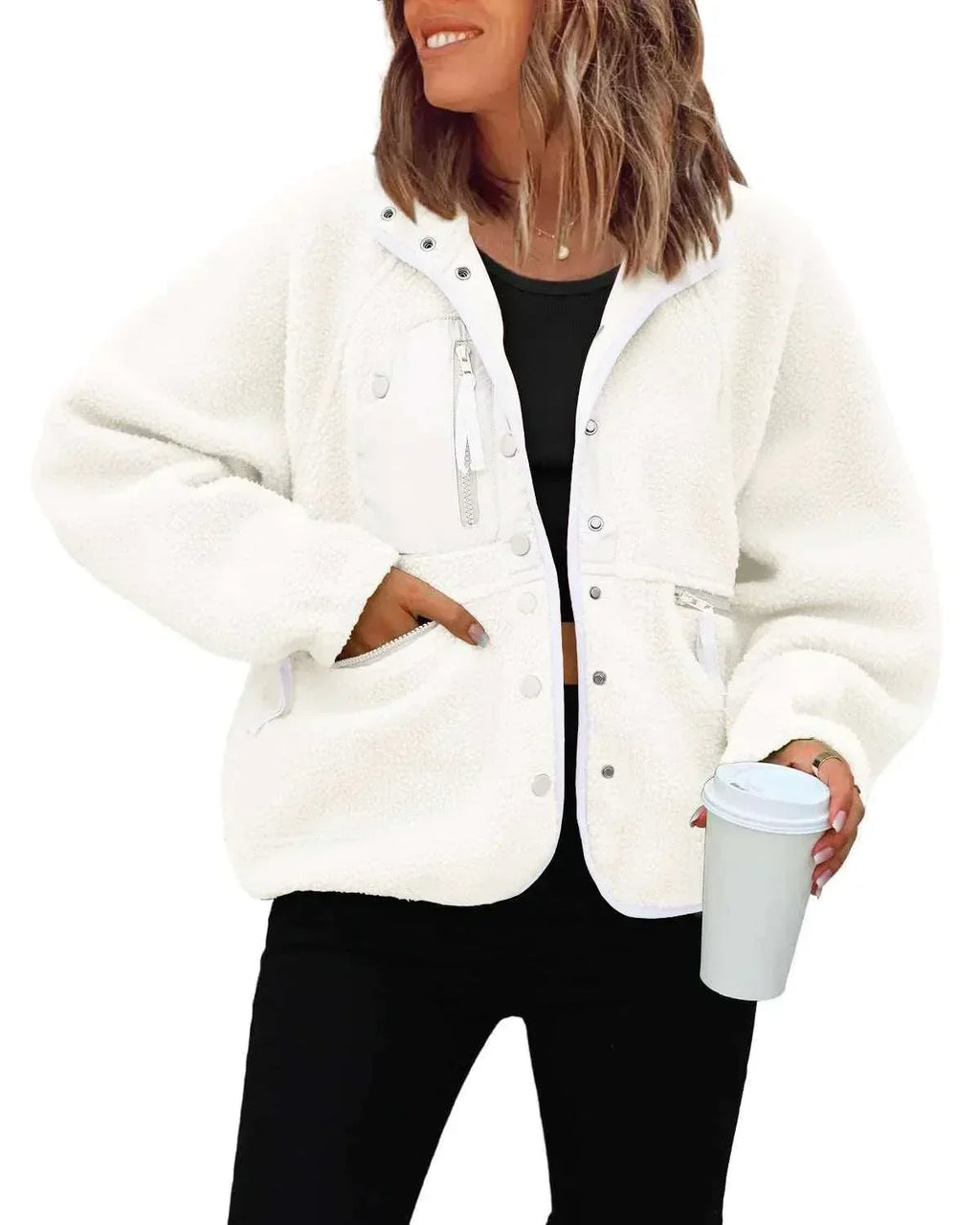 Women Polar Fleece Jacket | Casual Sports Layer - ZA-Zola