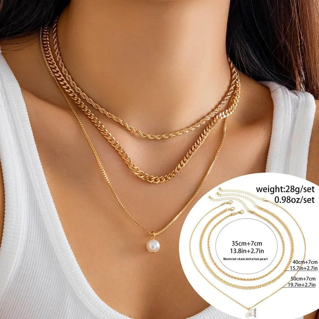 Women's Multi-layer Pearl Necklace - Stylish Design - ZA-Zola