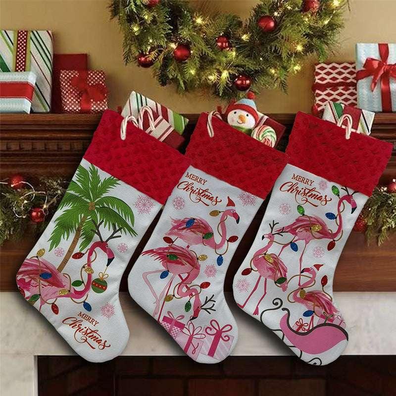 Flamingo Christmas Stockings Holiday Decoration Pendant - ZA-Zola