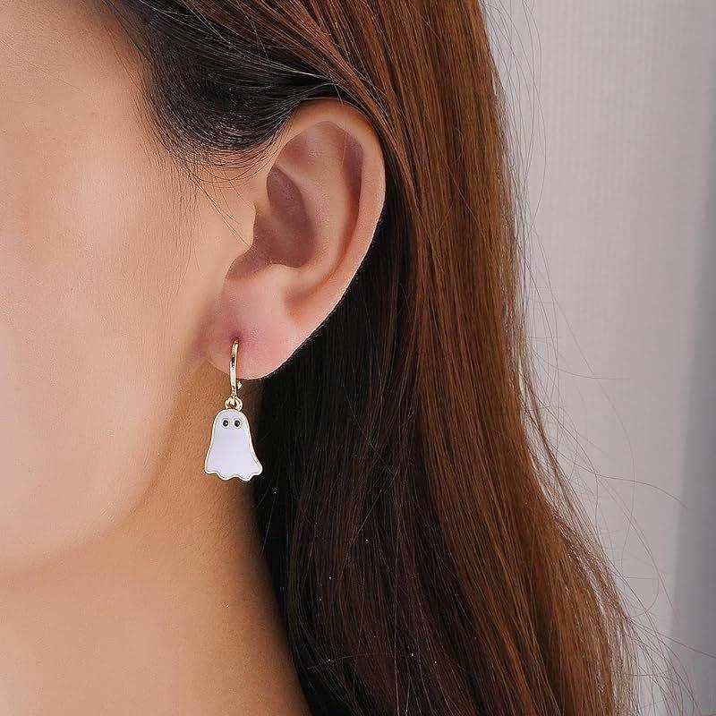 ZA-Zola Halloween Ghost Hoop Earrings Women - ZA-Zola