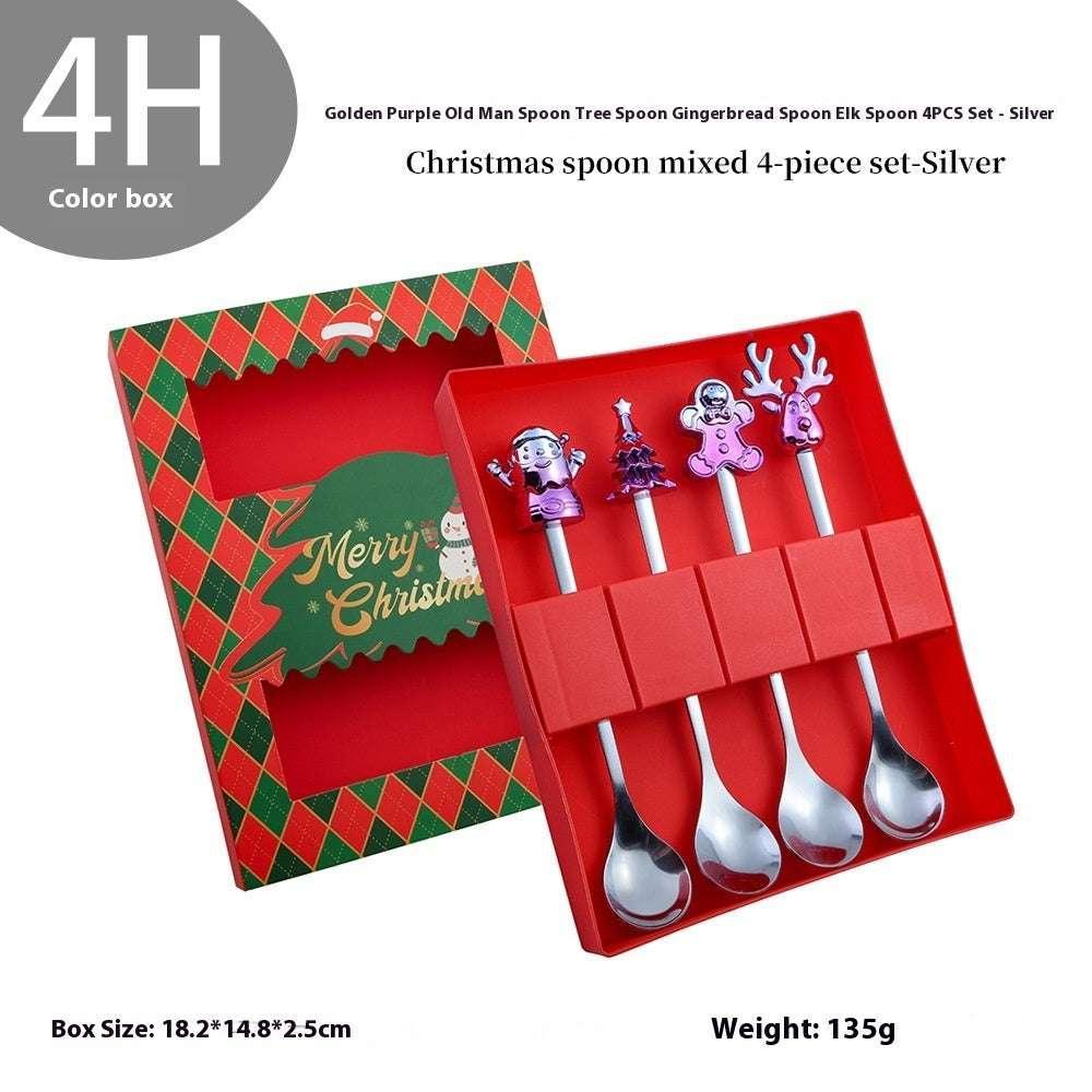 Christmas Cartoon Spoon Set | Cute Stainless Steel Kit - ZA-Zola