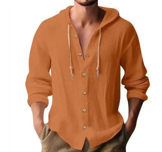Cotton & Linen Hooded Shirt for Men – Shop Now - ZA-Zola