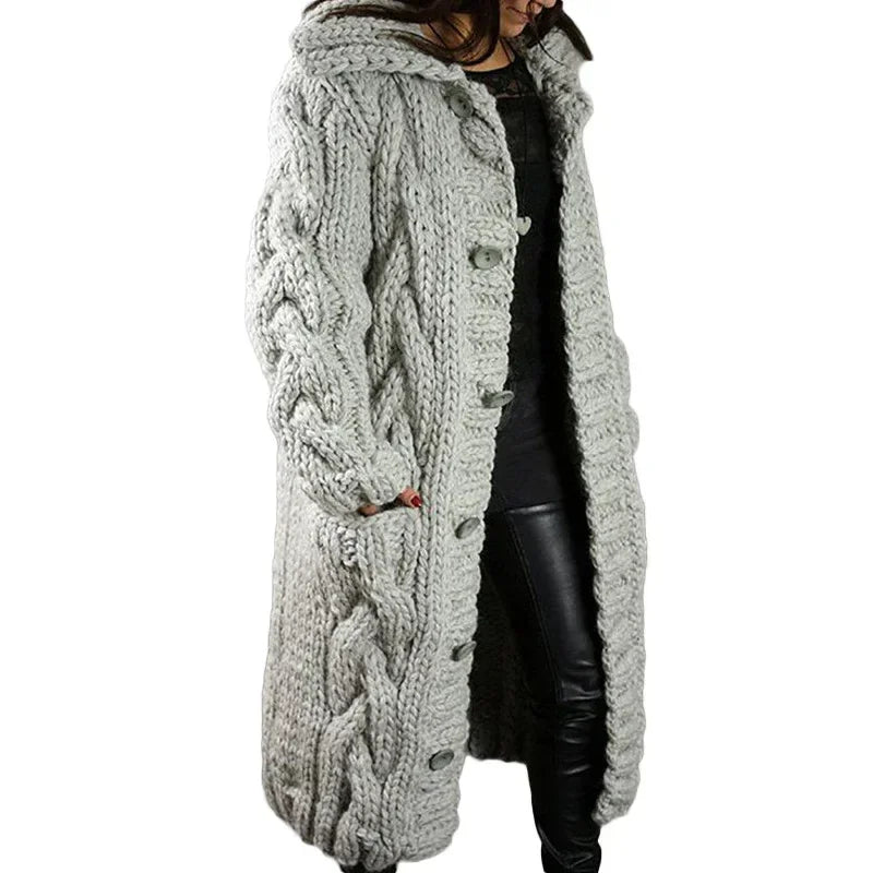 Plus Size Women Cardigan | Long Sweater Coat - ZA-Zola