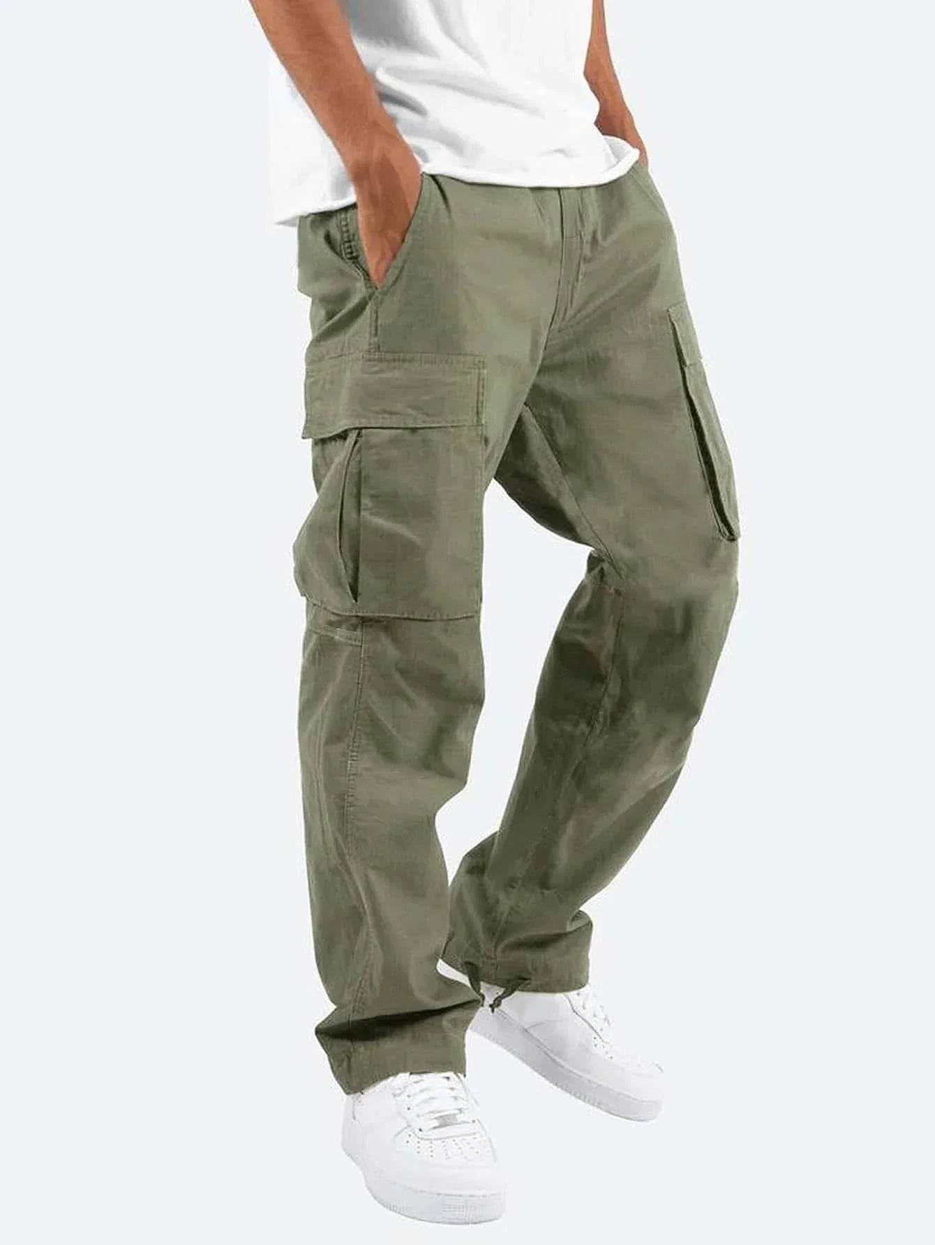 Men's Workwear Drawstring Multi-Pocket Pants - ZA-Zola