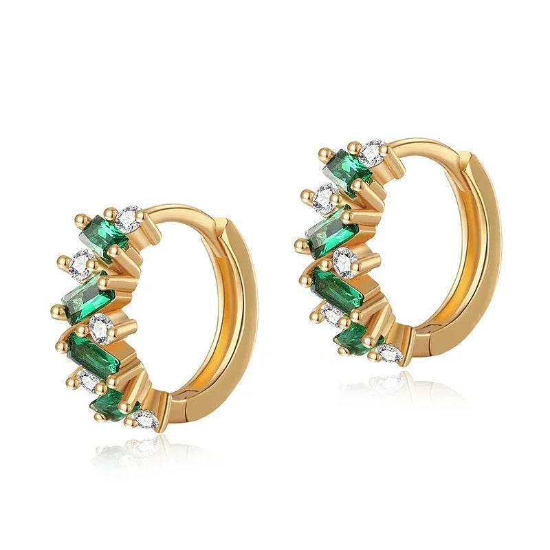 Emerald Zircon Leaf Ear Clip – Elegant & Modern Look - ZA-Zola