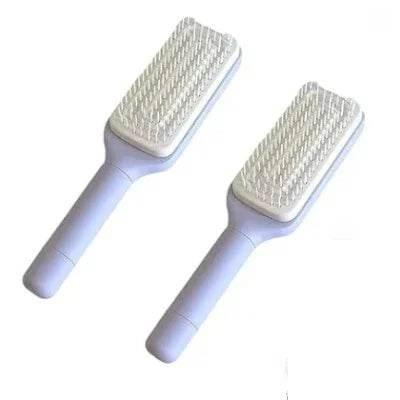 4-in-1 Self-Cleaning Hair Brush – Anti-Static & Massage - ZA-Zola