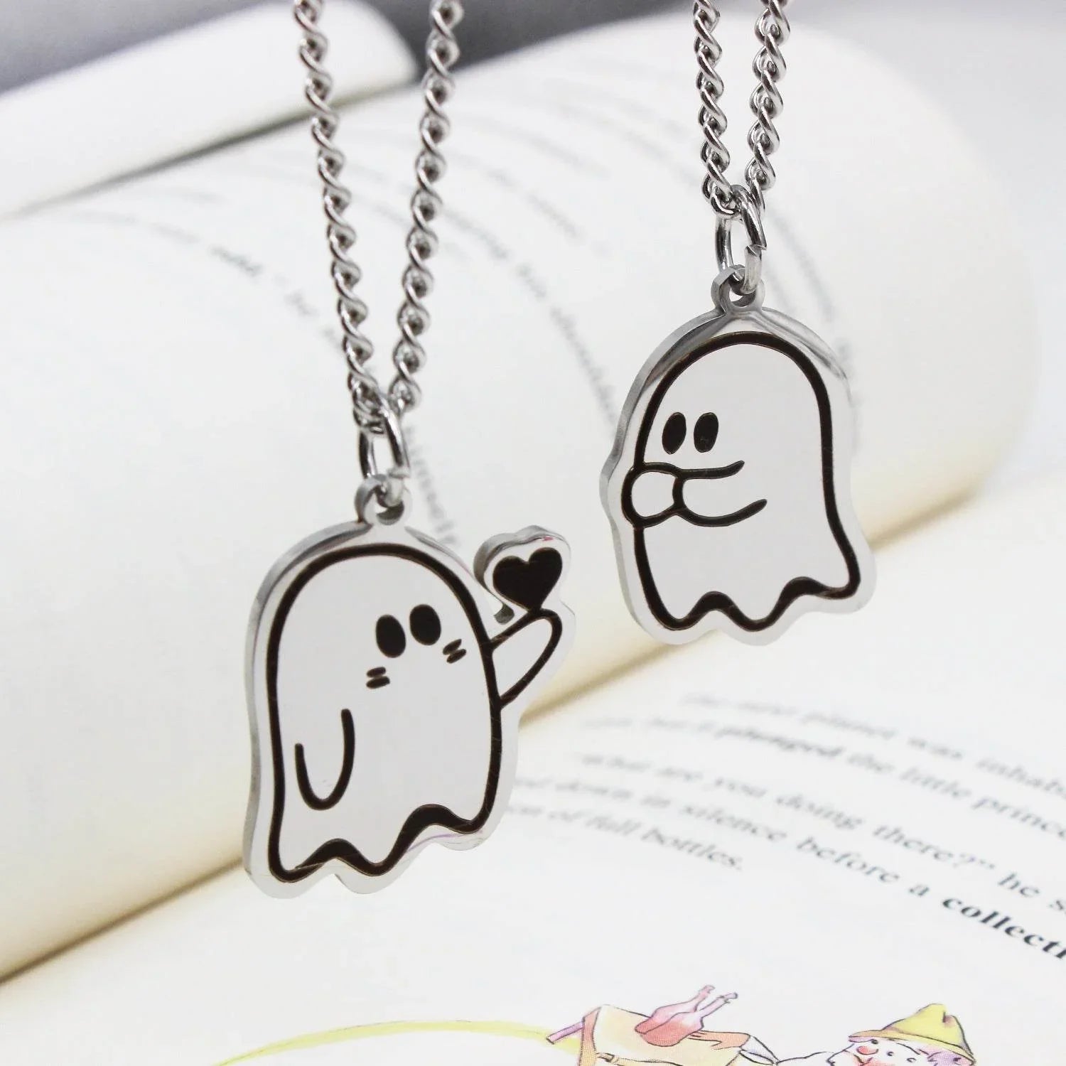 ZA-Zola Halloween Love Ghost Couple Necklace - ZA-Zola