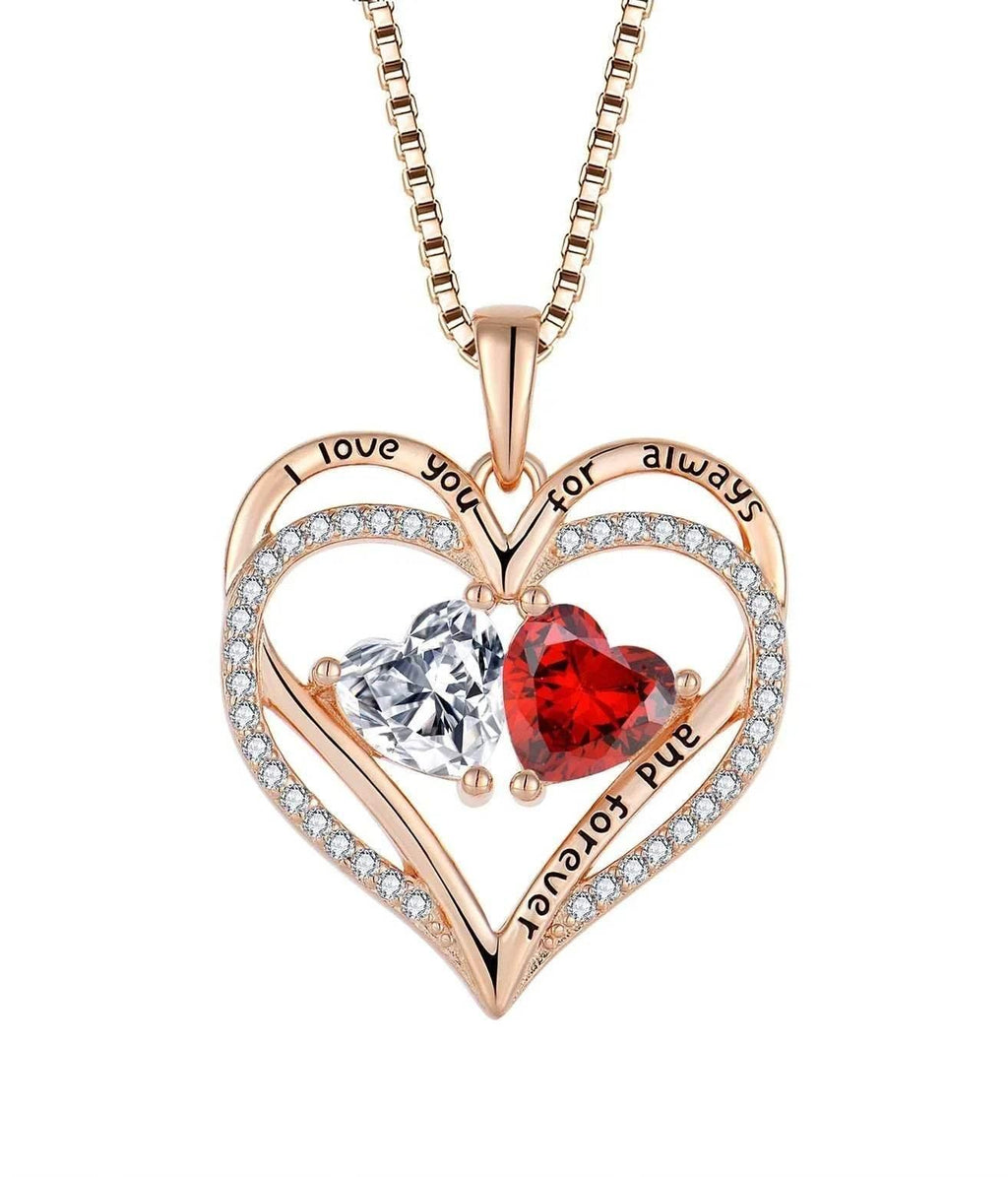Buy S925 Silver Double Love Necklace - Perfect Valentine's Gift - ZA-Zola