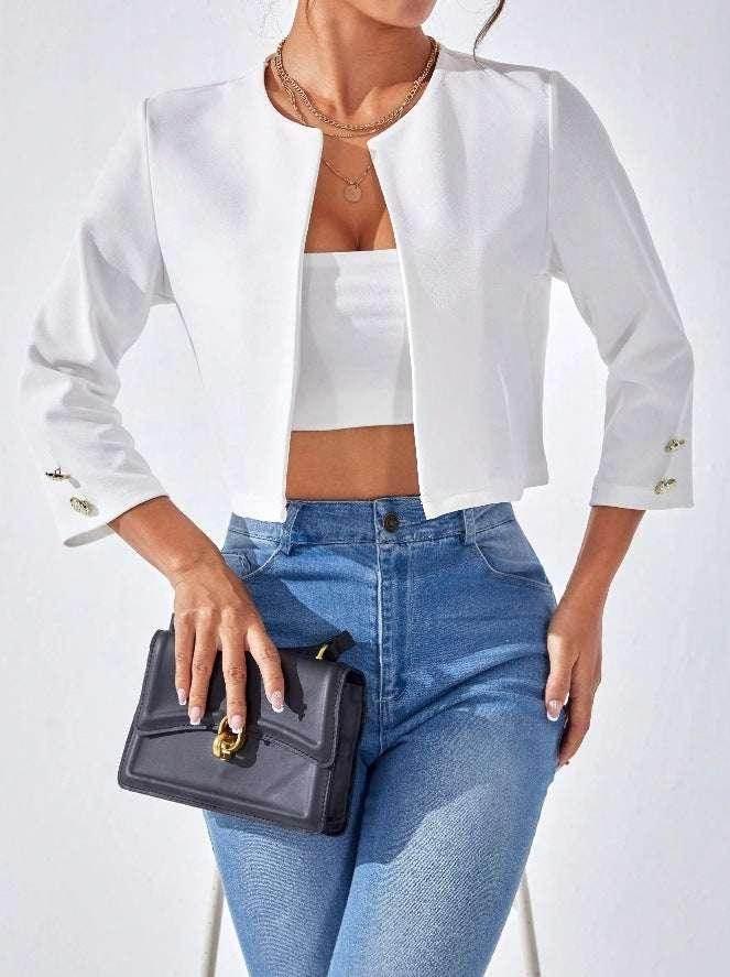Shop Solid Color Slit Bomber Jacket for Women | Trendy UK Fashion - ZA-Zola