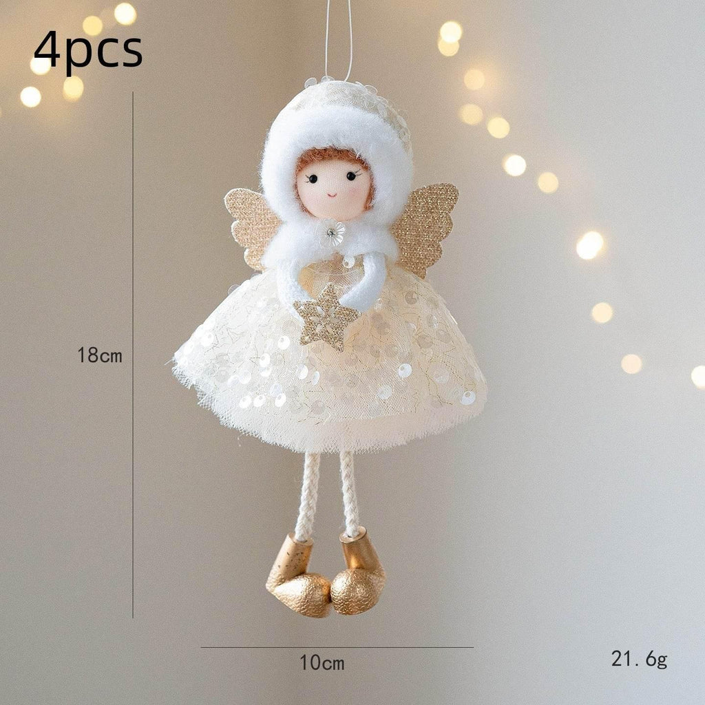 Christmas Angel Girl Pendant Winter Mesh Big Eyes Décor - ZA-Zola